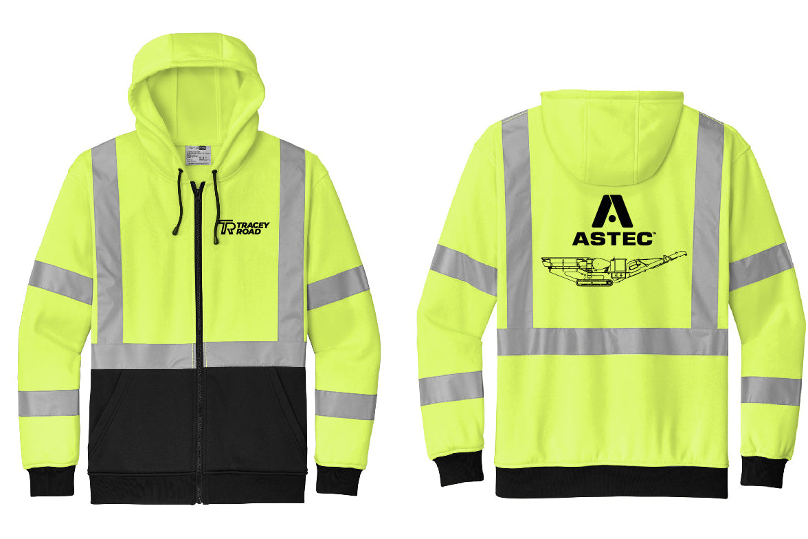 Astec CornerStone® ANSI 107 Class 3 Heavy-Duty Fleece Full-Zip Safety Hoodie