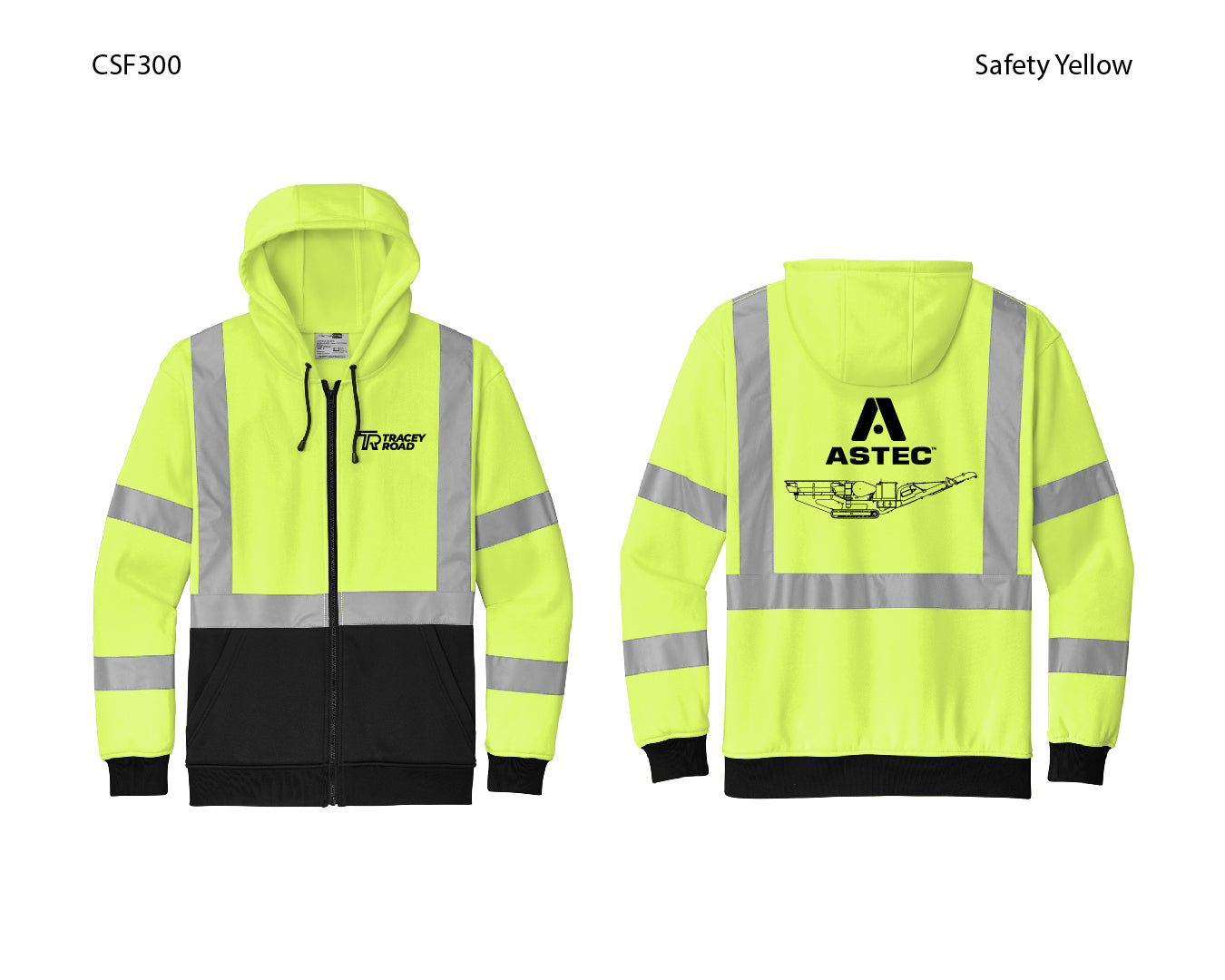 Astec CornerStone® ANSI 107 Class 3 Heavy-Duty Fleece Full-Zip Hoodie