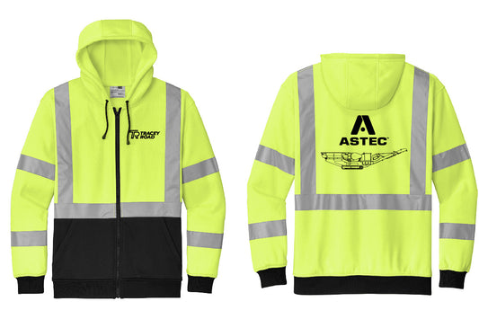 Astec CornerStone® ANSI 107 Class 3 Heavy-Duty Fleece Full-Zip Safety Hoodie