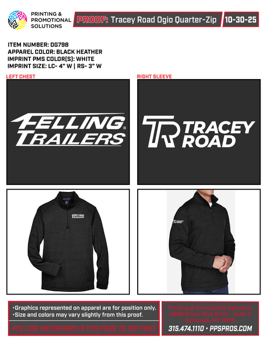 Felling 1/4 Zip - Black Grey - DEVON & JONES